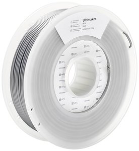 Filament do drukarek 3D PETG Ultimaker 227326, Średnica filamentu: 2.85 mm, 750 g, srebrny