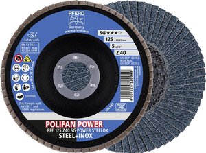 Tarcza lamelkowa PFERD Z Sg Power Steelox 67684125 Średnica 125 mm 10 szt.