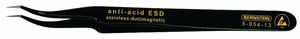 Pęseta SMD, w kształcie sierpa, kątowa, super szpiczasta, z powłoką ESD Pęseta do SMD Bernstein Tools  5-054-13 120 mm