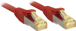 Lindy 10m, kabel połączeniowy RJ45 S / FTP LSOH, z kablem surowym Cat.7, czerwony Kabel LAN LINDY 47298, 1 szt., RJ45, CAT 6a (CAT 7), S/FTP, 10.00 m, czerwony
