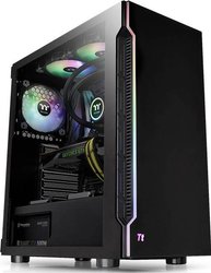 Thermaltake H200 TG RGB Midi Tower Obudowa do komputera  czarny ze zintegrowanym oświetleniem, z 1 wentylatorem, z okienkiem