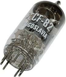 Lampa elektronowa ECF ECF 82 = 6 U 8  ECF 82 = 6 U 8 = 6 KD 8 = 6 EA 8 = 6 F 2 = 6 GH 8 Ilość biegunów 9 Trzonek Noval Opis: Trioda-pentoda