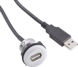 Gniazdo do zabudowy USB A 2.0 TRU COMPONENTS 1457894, 1.50 m, 1 szt.