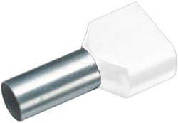 Izolowane końcówki kablowe Twin zgodne z DIN 46228, seria kolorów 4 Końcówka kablowa Cimco Werkzeugfabrik 182460 2X0,5-8 100 szt.