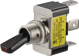 Przełącznik samochodowy TRU COMPONENTS TC-R13-423L RED 1587693, 1 x wył/wł, 12 V/DC, 30 A