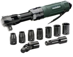 Grzechotka pneumatyczna Metabo DRS 68 Set 604119500, 6.2 bar, 1/2'' (12,5 mm) zewnętrzny czworokąt, 1/4'' (6,3 mm)