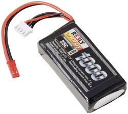 Zestaw akumulatorów Reely Modellbau (LiPo) 11,1 V 1000 mAh Ilość ogniw: 3 25 C miękki futerał BEC Pakiet akumulatorów (LiPo) 11.1 V 1000 mAh 25 C Reely Softcase BEC