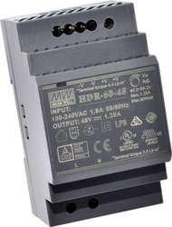 Zasilacz na szynę DIN Mean Well HDR-60-12 HDR-60-12  12 V/DC 4.5 A 54 W Ilość wyjść:1 x