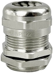 TRU COMPONENTS  Dławnica kablowa  M22  mosiądz (niklowany) Dławnica kablowa TRU COMPONENTS TC-10302836, 1 szt.