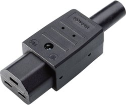 Złącze męskie do nagrzewających się urządzeń Kaiser C21 złącze żeńskie proste Łączna ilość styków: 2 + PE 16 A czarny 764/sw/C 1 szt.