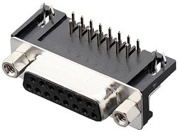 Listwa żeńska D-Sub encitech DRB-15F-TBG-110 2103-2100-12, rzędy: 2, styki: 15, 90 °, 1 szt.