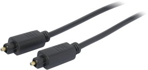 Kabel światłowodowy Toslink wtyk Toslink na wtyk Toslink 0,5 m, średnica kabla: 4 mm Kabel Toslink - LWL, wtyk / wtyk, Gold Tip, O 4 mm, czarny, 0.5 m