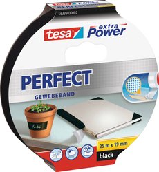 tesa extra Power® Perfect taśma tekstylna — do wymagających zastosowań wewnętrznych i zewnętrznych, maksymalna siła klejenia, odporna na warunki atmosferyczne Taśma materiałowa tesa tesa® extra Power 56339-00002-01 PERFECT (D x S) 25 m x 19 mm 25 m 1 szt.
