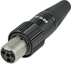 Złącze męskie XLR, miniaturowe RT5FCT-B Rean AV RT5FCT-B złącze żeńskie proste Ilość styków: 5 czarny 1 szt.