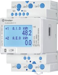 #####Zweirichtungs-Hutschienenzähler Finder 7M.38.8.400.0112