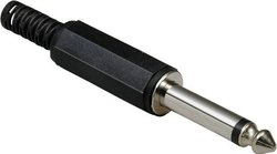 Złącze męskie jack 6,35 mm 1107001 BKL Electronic 1107001 złącze męskie proste Ilość styków: 2 mono czarny 1 szt.