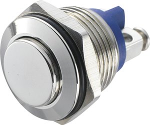 Przycisk wandaloodporny chwilowy TRU COMPONENTS GQ 16H-N, 1 x wył/(wł), IP65, 1 szt.