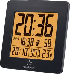 Budzik Renkforce Radio budilica 1383425, czarny