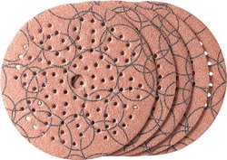 Zestaw 5 krążków papieru ściernego do szlifierki mimośrodowej z uniwersalną perforacją K80 Tarcza szlifierska kwb 490708 5 szt.