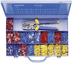 Skrzynka asortymentowa z izolowanymi przyłączami kablowymi MK 230 B 507 Zestaw złączy zaciskanych Klauke MK230B507, 0.50 mm² - 6 mm², 826 szt.