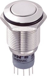 Przycisk wandaloodporny chwilowy TRU COMPONENTS LAS2GQF-22/N/P, 2 x wł/(wł), 1 szt.