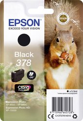 Epson atrament T3781, 378 tusz oryginalny  Czarny C13T37814010
