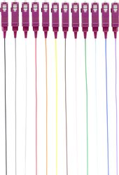 Zestaw pigtail Renkforce SC12 (kolorowy), 50/125µm, OM4 2m Pigtail do światłowodów Renkforce RF-3909394, 1 szt.