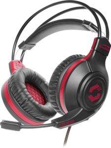 Zestaw słuchawkowy Over Ear SpeedLink CELSOR SL-860011-BK Stereo czarno-czerwony