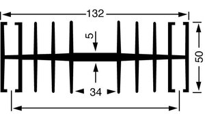 Radiator Fischer Elektronik SK 148 100 SA 1.1 K/W