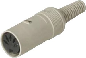 Złącze męskie okrągłe DIN MAK 40 Hirschmann 930 150-517-1 złącze żeńskie proste Ilość styków: 4  szary 1 szt.