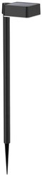Lampa podstawowa Philips Outdoor Solar Vynce Spiess 1,5 W, czujnik światła dziennego, kwadratowa, 2700 kelwinów, czarna Solarna lampka ogrodowa Philips Vynce 8720169265684 1.5 W ciepła biel