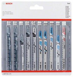 Zestaw brzeszczotów do wyrzynarek All in one, 10-częściowy Bosch Accessories 2607011171 2607011171 10 szt.