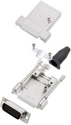 Zestaw listew męskich D-Sub Amphenol L17DTSL09-RG-LJS-T+L717HDE15P, rzędy: 3, styki: 15, 180 °, 1 szt.