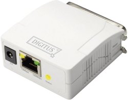 Sieciowy serwer wydruku Digitus DN-13001-1 LAN (10/100 MBit/s), równoległy (IEEE 1284)