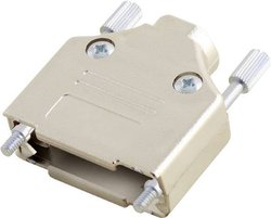 Obudowa złącza D-SUB encitech DTPK-M-15-K 6560-0145-02, tworzywo sztuczne, metalizowane, 180 °, 1 szt.