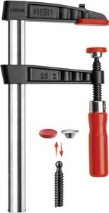 Ścisk śrubowy z żeliwa ciągliwego TG 800/120 Bessey TG80S12 Maksymalna rozpiętość:800 mm  Posuw:120 mm