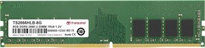Transcend  Pamięć robocza do PC - moduł  DDR4 8 GB 1 x 8 GB Non-ECC 2666 MHz 288 pin DIMM CL19 TS2666HLB-8G