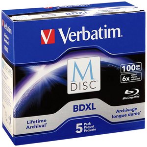 Verbatim M-Disc BR-D XL 100 GB 4x 5 sztuk M-Disc Blu-ray XL Verbatim 98913 5 szt.