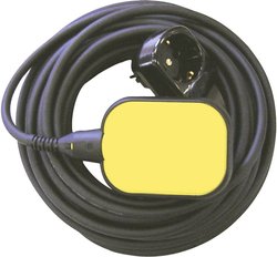 Przełącznik pływakowy ze złączką do spuszczania Przełącznik z pośrednim zasprzęgleniem, czarny