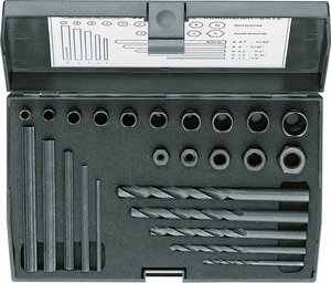 Zestaw do rozwiercania gwintów Gedore 6755550 M5, M6, M7, M8, M9, M10, M11, M12, M13, M14, M15, M16