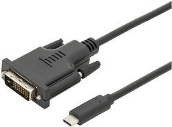 adapter USB-C, DVI Digitus AK-300332-020-S AK-300332-020-S, ekranowanie, podwójne ekranowanie, 2.00 m