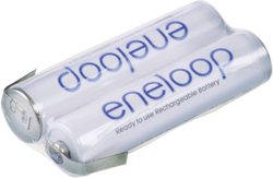 Pakiet akumulatorów AAA, NiMH Panasonic eneloop Reihe F1x2, Ilość ogniw: 2, 2.4 V, 750 mAh, Z-końcówka do lutowania