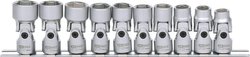 Zestaw nasadek sześciokątnych przegubowych 3/8",, 10 szt. 10-19 mm Zestaw kluczy nasadowych KS Tools 917.3940 917.3940