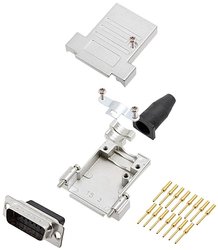 Zestaw listew męskich D-Sub encitech DTSL15-SJSRG-T-DBCP-K 6355-0089-02, rzędy: 2, styki: 15, 180 °, 1 szt.