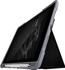 STM Dux Plus DUO Case Apple iPad 10.2 (2019) czarny / przezroczysty (uszkodzone / brakujące opakowanie) Etui na tablet STM Goods Dux Plus DUO  czarny (przezroczysty)