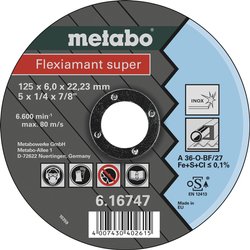 Metabo 616747000 Flexiamant super Tarcza ścierna Średnica 125 mm Średnica otworu 22.23 mm  25 szt.