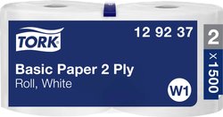 Tork Standardowe chusteczki papierowe w rolce białe W1 Recznik papierowy TORK 129237 3000 ark.