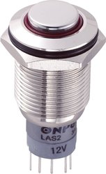 Przycisk wandaloodporny chwilowy TRU COMPONENTS LAS2GQH-11E/R/12V/N/P, 1 x wł/(wł), 1 szt.