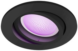 Reflektor sufitowy LED Philips Lighting Hue White & Col. Amb. Centura Einbauspot 1 flg. schwarz 350lm Hue 871951434292700 5.7 W