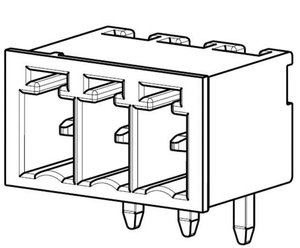 Obudowa złącza pin żeńskiego na PCB TE Connectivity 284512-2, wire-to-board, piny: 2, 1 szt.